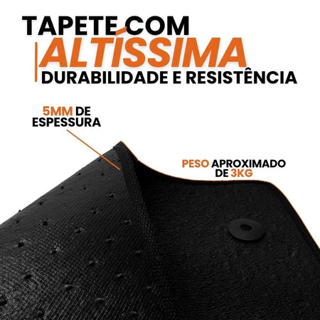 TAPETE BORRACHA PREMIUM L200 TRITON 2019 A 2025 3 PEÇAS