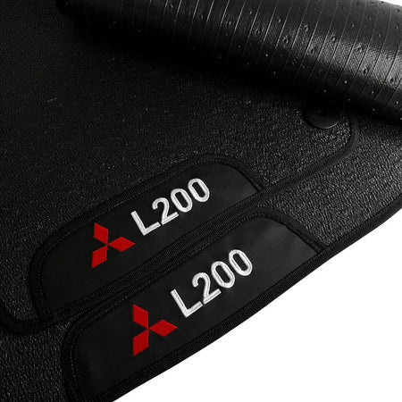 TAPETE BORRACHA PREMIUM L200 TRITON 2019 A 2025 3 PEÇAS