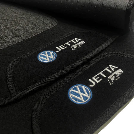 TAPETE CARPETE JETTA R-LINE 2018 A 2024 PRETO 4 PEÇAS