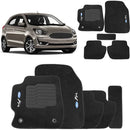 TAPETE CARPETE FORD KA 2014 A 2021 PRETO BORDADO 5 PEÇAS