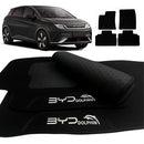 TAPETE CARPETE BYD DOLPHIN PLUS 2023 A 2025 PRETO BORDADO 4 PEÇAS