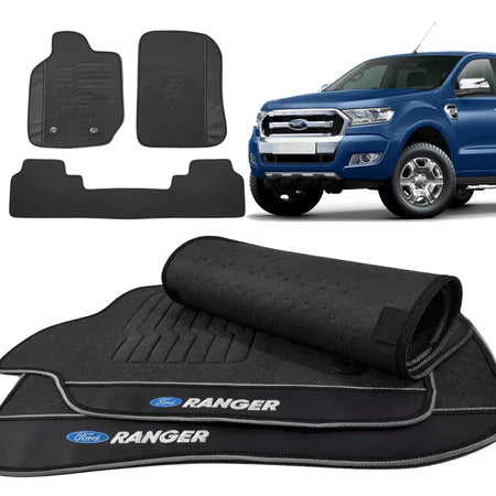 TAPETE BORRACHA PREMIUM RANGER 2013 A 2024 (4 PORTAS)