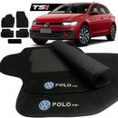 TAPETES CARPETE POLO TSI 2018 A 2024 PRETO 4 PEÇAS
