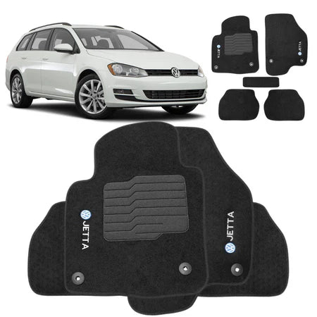 TAPETE CARPETE JETTA VARIANT 2011 A 2017 PRETO 5 PEÇAS