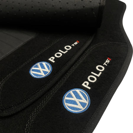 TAPETES CARPETE POLO TSI 2018 A 2024 PRETO 4 PEÇAS