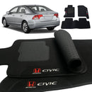 TAPETE CARPETE HONDA CIVIC 2007 A 2011 SEM FURAÇÃO PRETO 3 PEÇAS