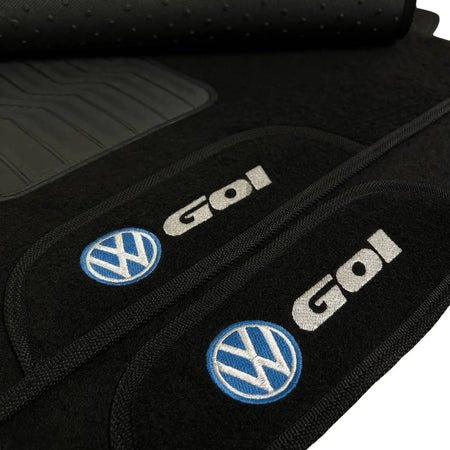 TAPETE CARPETE VOLKSWAGEN GOL G4 2005 A 2012 PRETO 4 PEÇAS