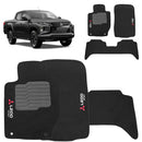 TAPETE CARPETE MITSUBISHI L200 TRITON SPORT 2017 A 2024 PRETO 3 PEÇAS