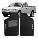 TAPETE CARPETE SAVEIRO G2 G3 G4 1996 A 2012 PRETO BORDADO 5 PEÇAS