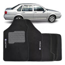 TAPETE CARPETE SANTANA 1996 A 2006 PRETO BORDADO 5 PEÇAS