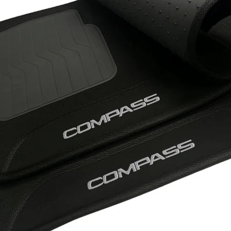 TAPETE CARPETE COMPASS 2016 À 2024 BORDADO 4 PEÇAS