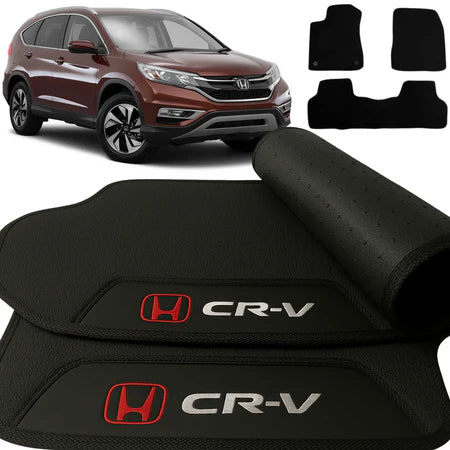 TAPETE BORRACHA PREMIUM HONDA CRV 2012 A 2018 3 PEÇAS