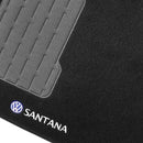 TAPETE CARPETE SANTANA 1996 A 2006 PRETO BORDADO 5 PEÇAS