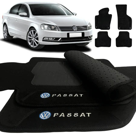TAPETE CARPETE PASSAT B7 2011 A 2014 PRETO 4 PEÇAS