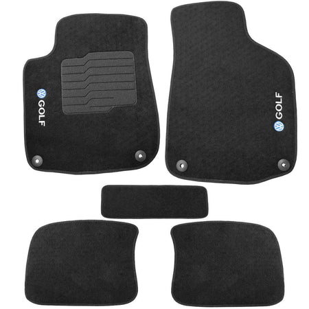 TAPETE CARPETE GOLF VARIANT 2012 A 2023 PRETO 5 PEÇAS