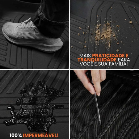 TAPETE BANDEJA COMMANDER 2016 A 2024 PRETO 5 PEÇAS