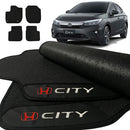 TAPETE BORRACHA PREMIUM CITY SEDAN 2022 A 2024 BORDADO 4 PEÇAS